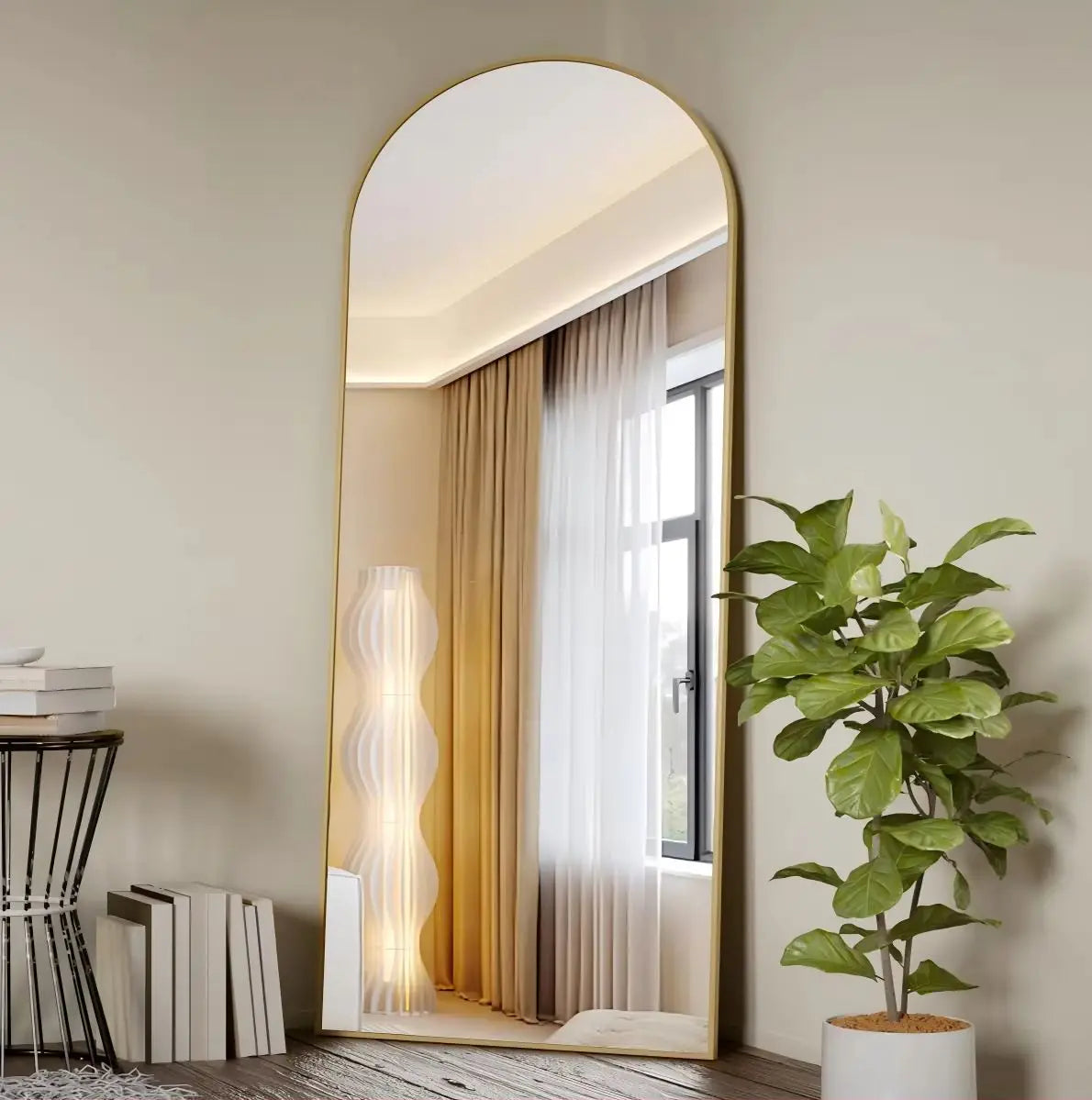Arched Full Length 71"x26" Floor Mirror
