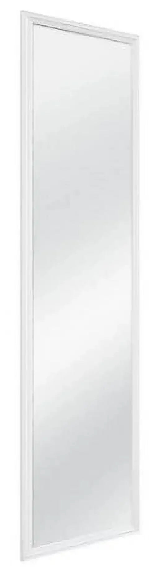 13" x 49" White Over the Door Mirror