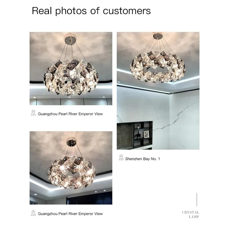 Crystal Chandelier Lighting Modern Luxury Living Room