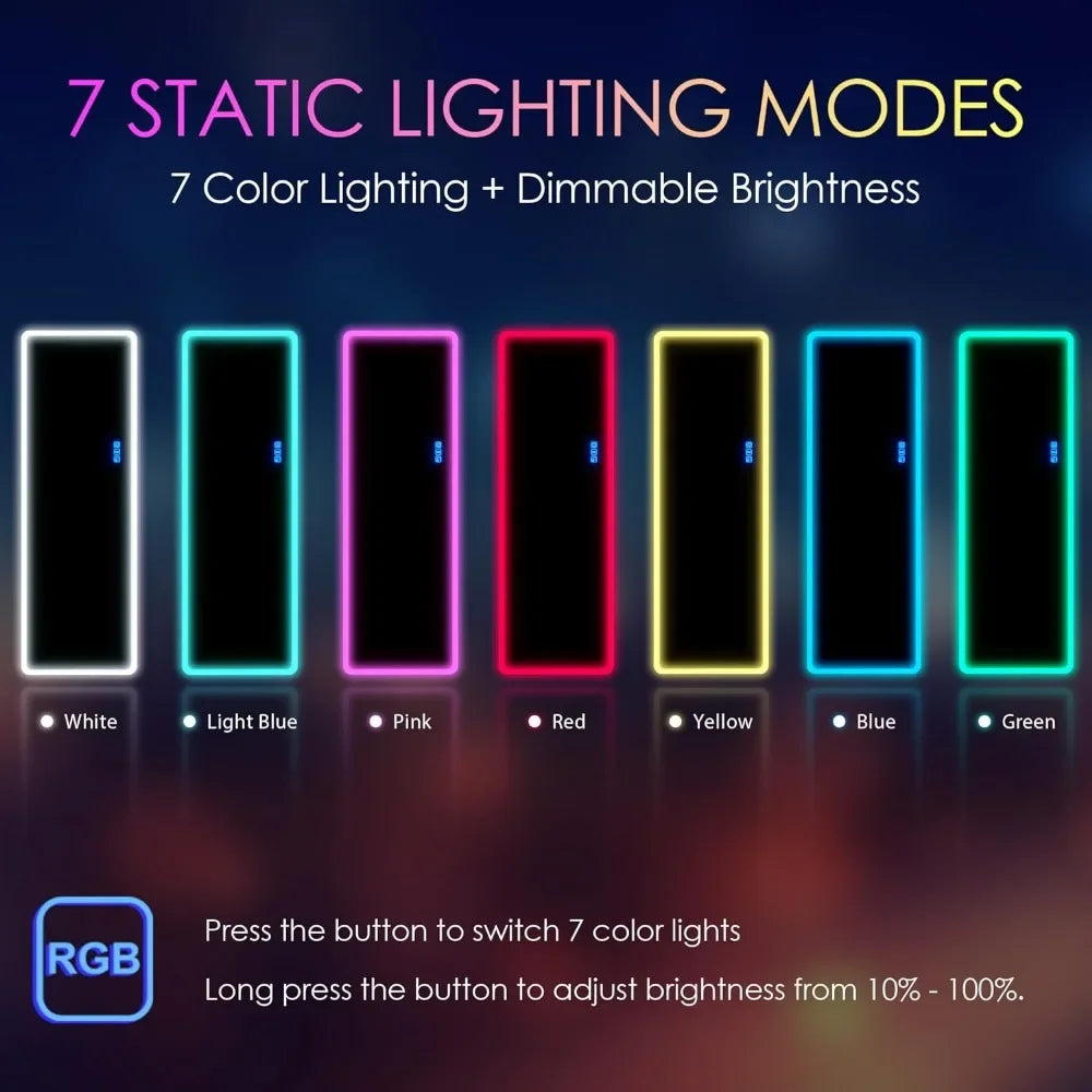Full Length Colored LED Adjustable Mirror