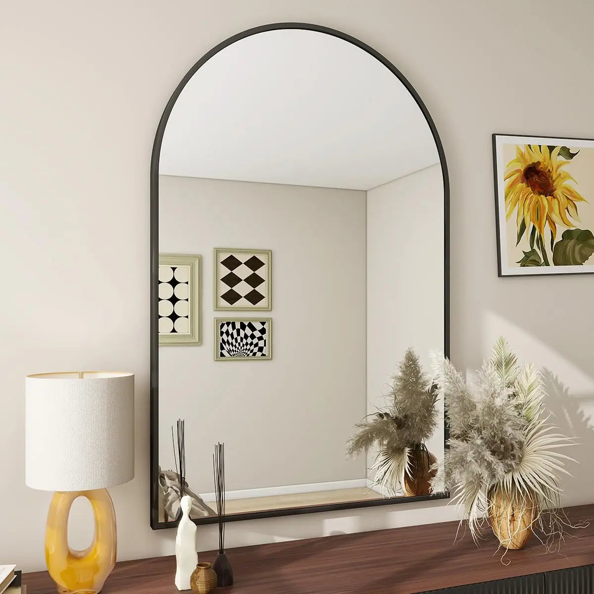 26 x38  Arch Bathroom Vanity Wall Mirror Metal Frame