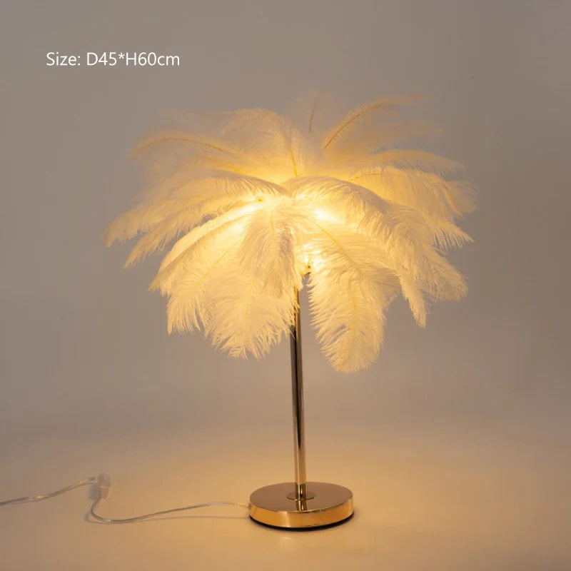 Modern Ostrich Feather Led Floor Lamp