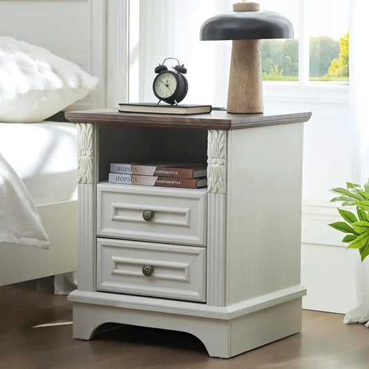 Charging Station, 20" End Table  2 Drawers