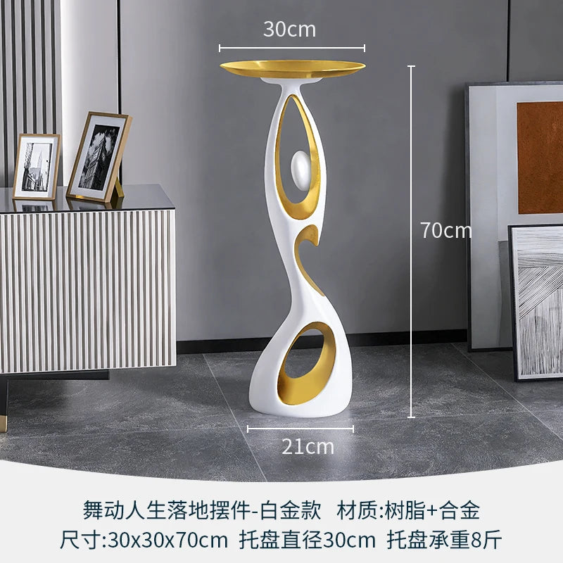 Night Glow Resin Sculpture LED Floor Lamp