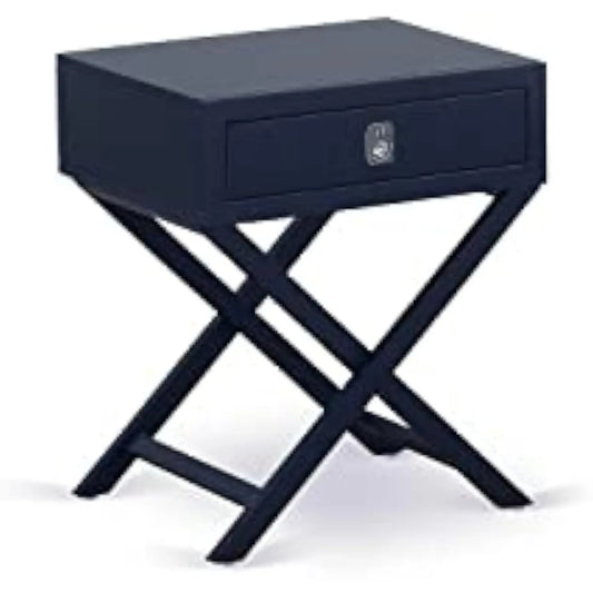 Hamilton Night Stand with Drawer Navy Blue