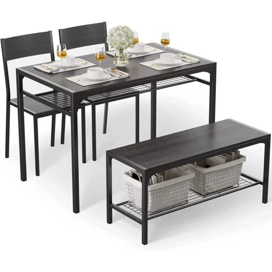 4PC Dining Set for Small Space, Apartment