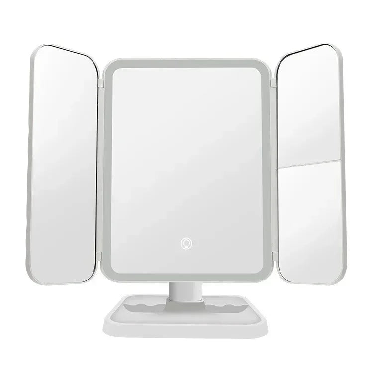 Trifold Makeup Mirror With LED Lights