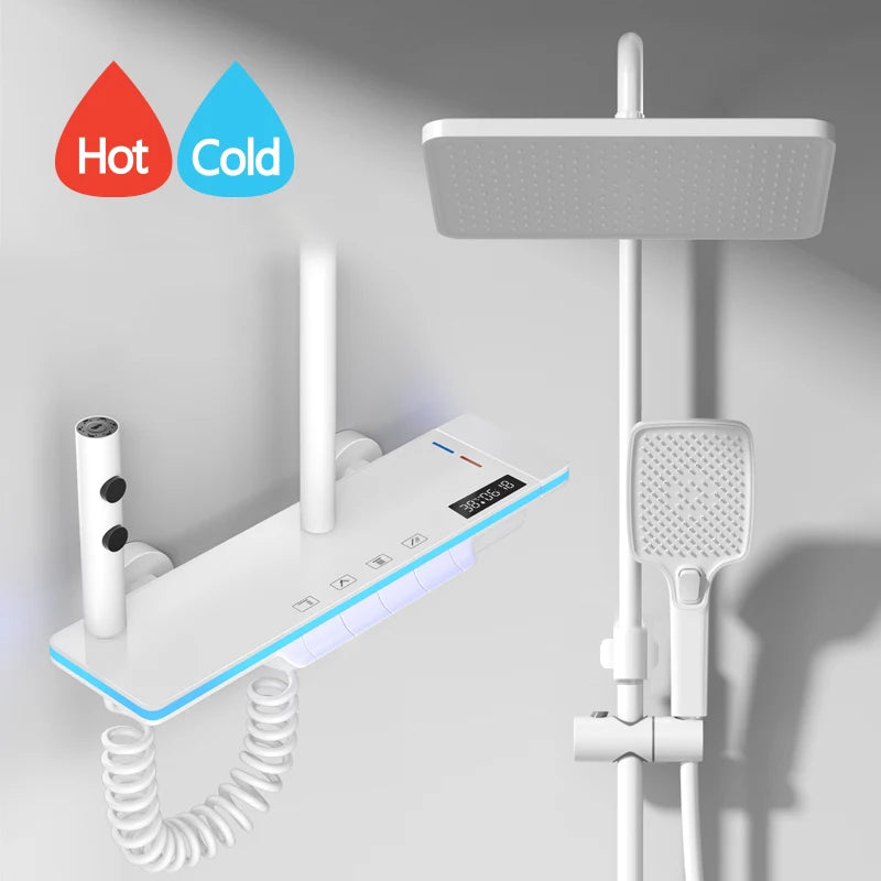 Luxury Shower Piano Key Smart Digital Display