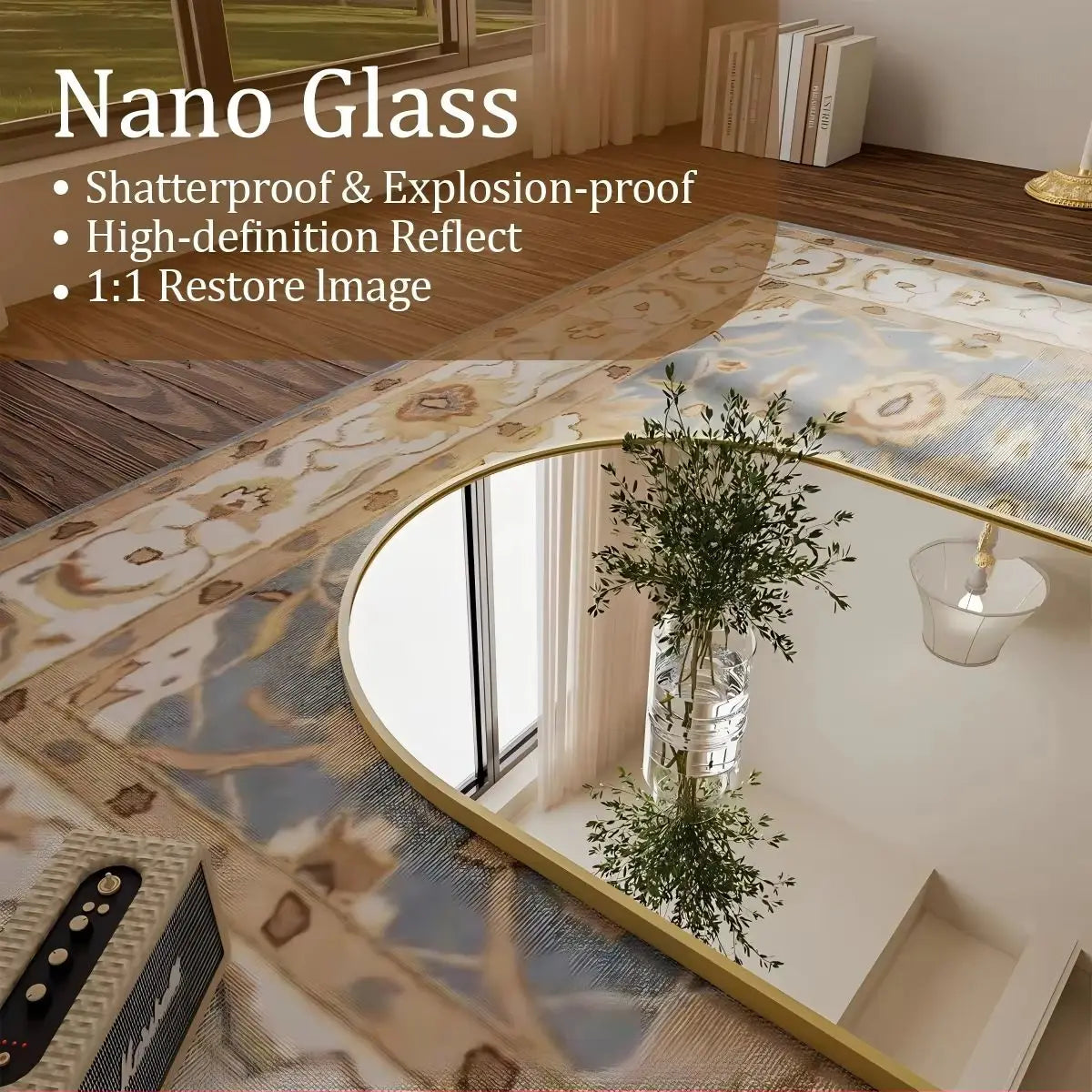 Arched Full Length 71"x26" Floor Mirror