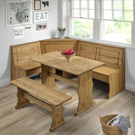 Farmhouse Table and Bench Dining Set