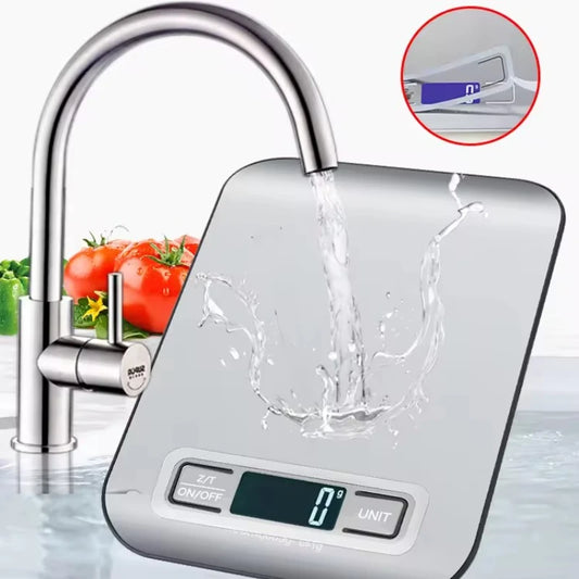 Digital Kitchen Scale LED Display Stainless Steel
