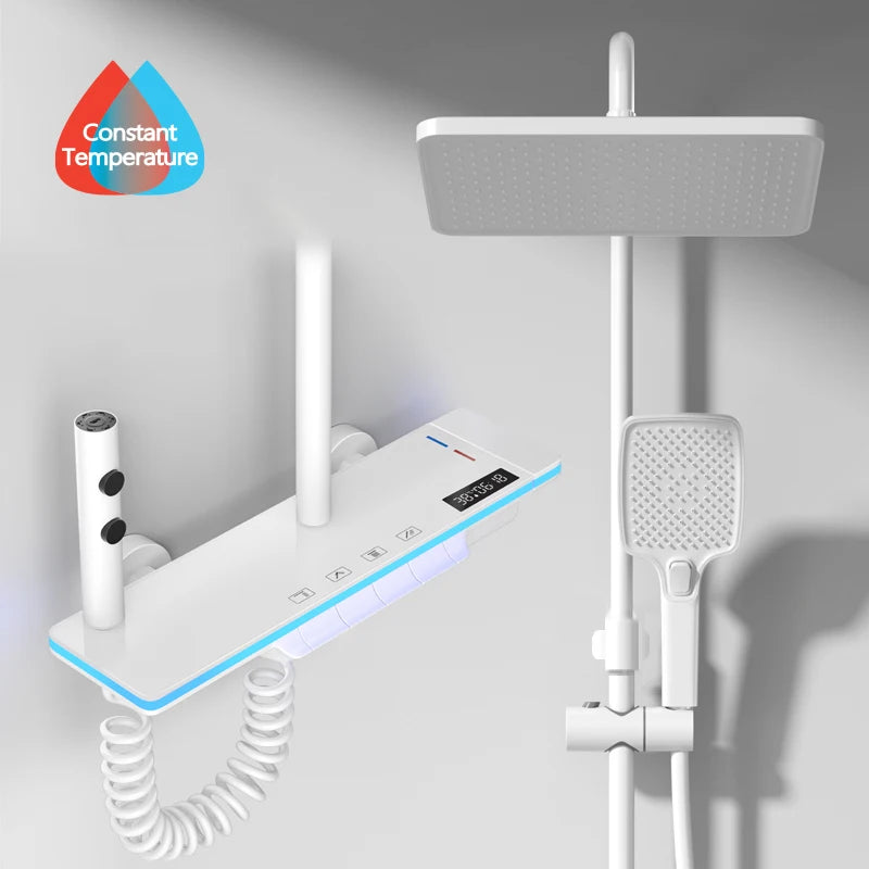 Luxury Shower Piano Key Smart Digital Display